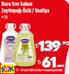 DURU SIVI SABUN ZEYTİNYAĞI ÖZLÜ / VANİLYA • 3 L